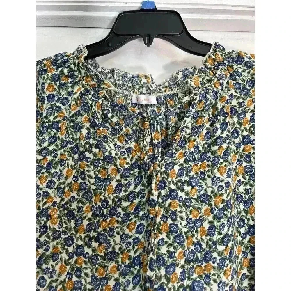 Kirundo Large Prairie Dress With Long Sleeves Floral Pattern L NWT